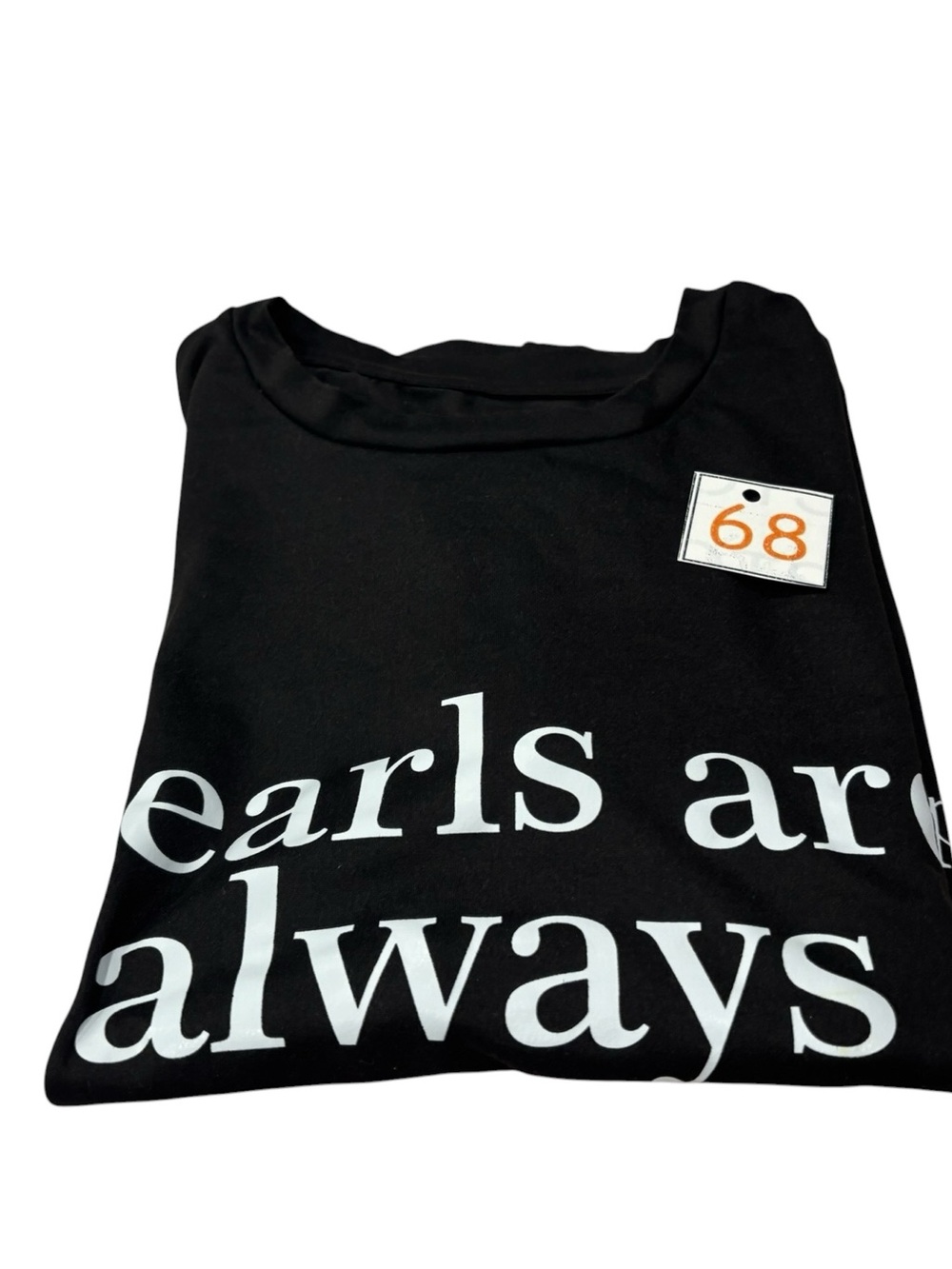 Black Graphic Tee - "Pearls are always appropriate." - Picture 5 of 5